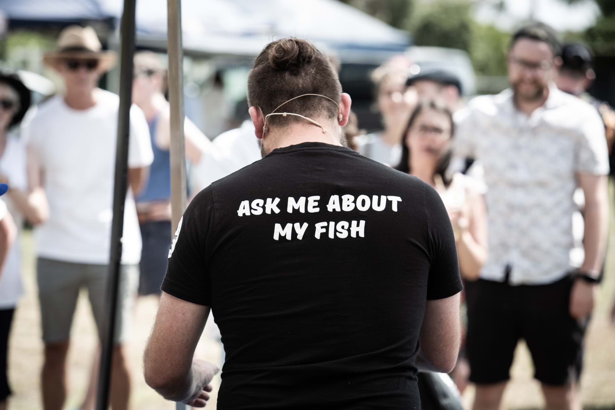 Corporate Event Photography | Melbourne Photography | Outdoor Event | Close up of back of man