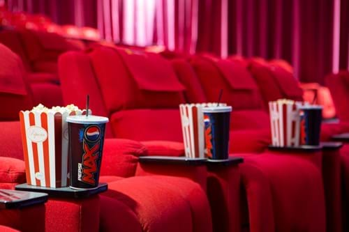 Commercial Photography | Melbourne Photography | Image of popcorn and sof tdrinks in cinema