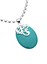 Product Jewellery Photography | Melbourne Photography | Close up of oval turquoise stone on silver necklace on white background