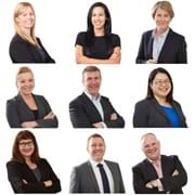 Corporate Portrait Photography | Melbourne Photography | Individual head and shoulder corporate photo of woman and men on white background